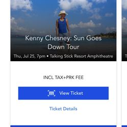 Kenny Chesney Lawn Ticket 
