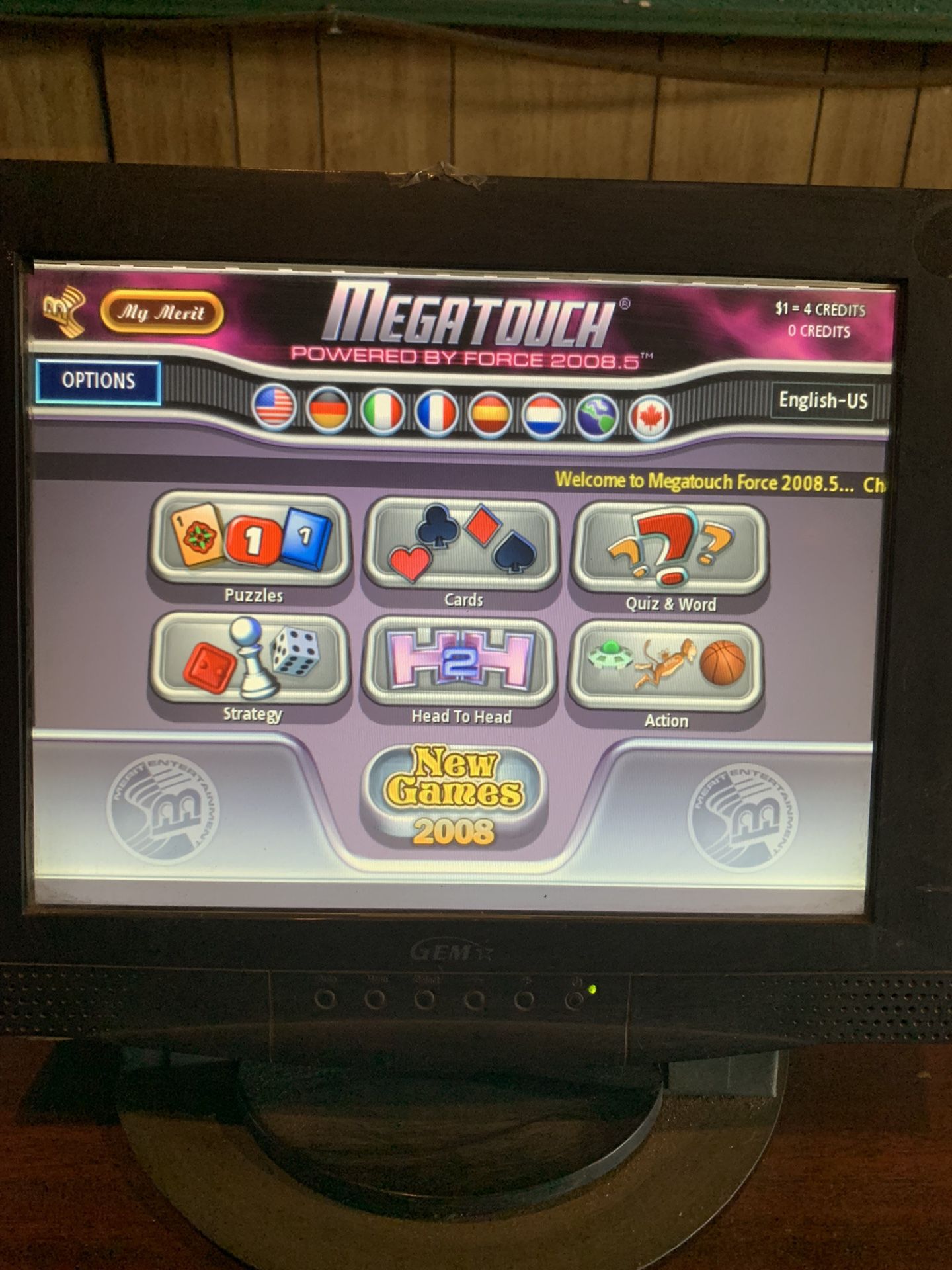 Vintage Merit Megatouch Touch Screen Collectible Arcade Game Machine