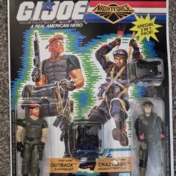 Vintage Hasbro G.I. Joe NightForce Outback CrazyLegs Toys R Us Exclusive Set GI Joe 