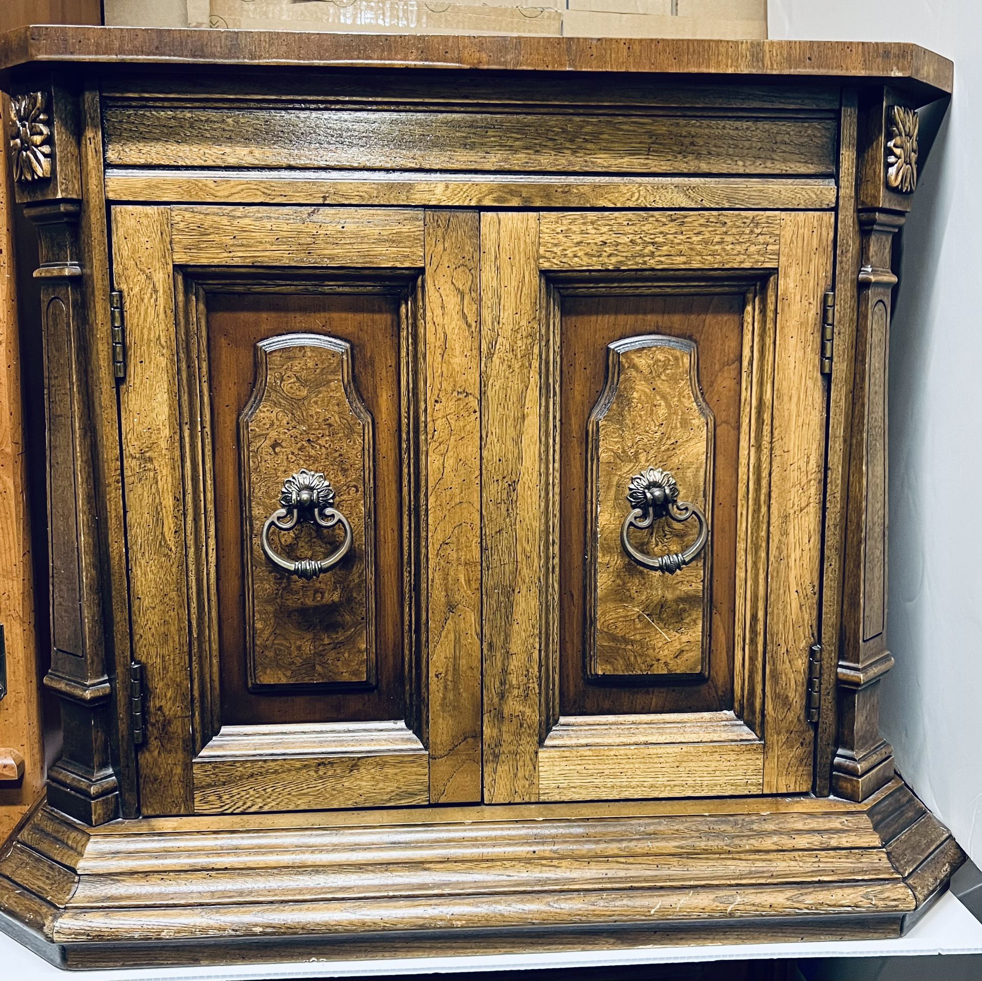Natural Wood Antique Cabinet
