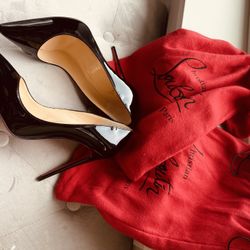 Christian Louboutin Heels with Heel Tip Extras Size US (7) Or Eur (38)