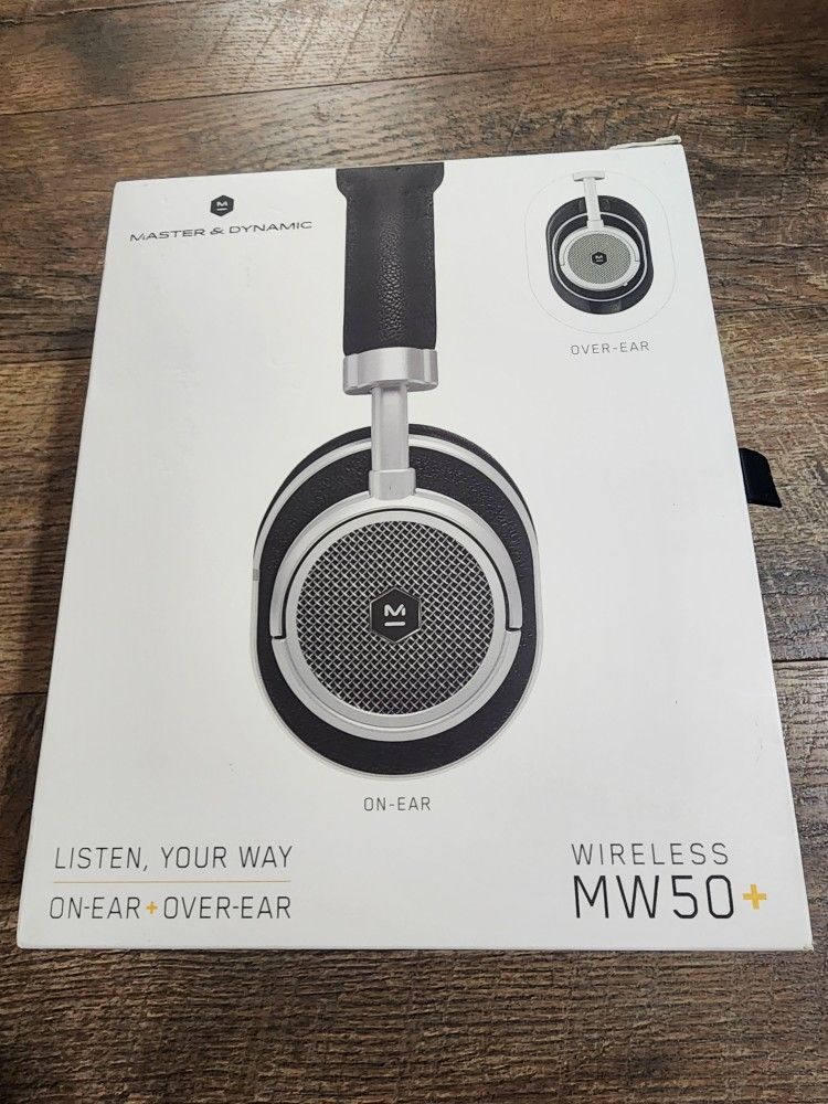 Master & Dynamic MW50+ Wireless Bluetooth Headphones - Premium Over-The-Ear Headphones - Noise Isolating - Studio & Recording Quality Headphones