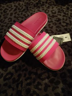 Blinged adidas slides