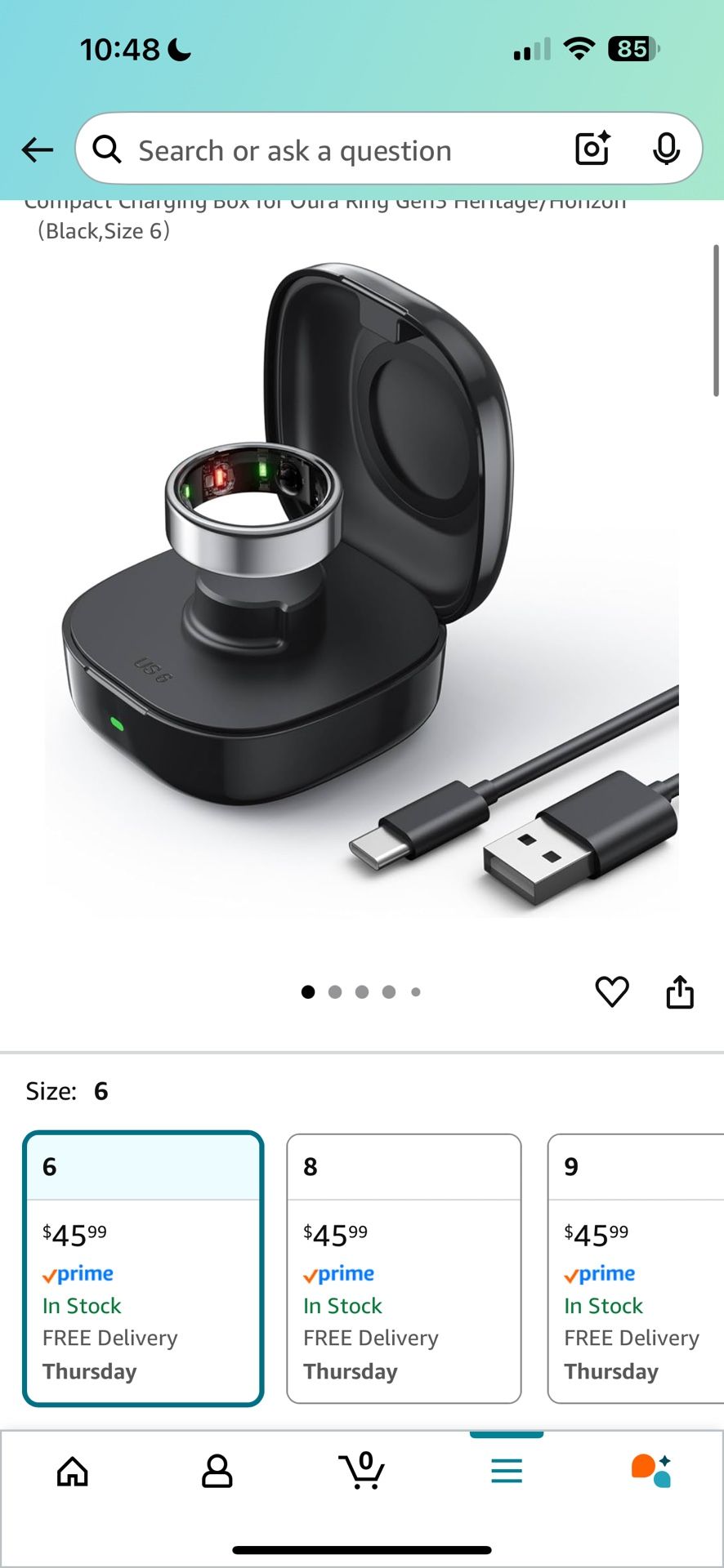 Upgraded Wireless Charging Case Compatible with Oura Ring Gen3 Charger