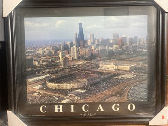 Soldier Field Pre-renovation framed poster