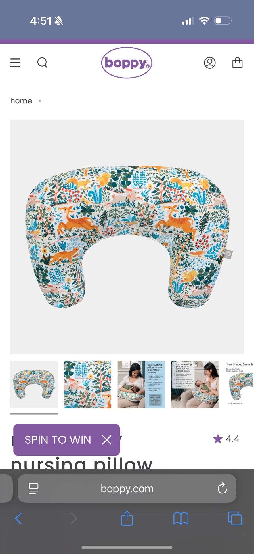 Boppy Colorful Forest Animals