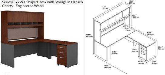 New Desk and  Bookcase