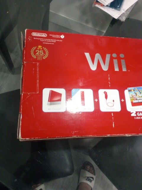 Nintendo Wii Mario 25th Anniversary Red