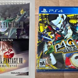 Persona 4 Golden PS4 (NEW) & Final Fantasy VII & Final Fantasy VIII Remastered