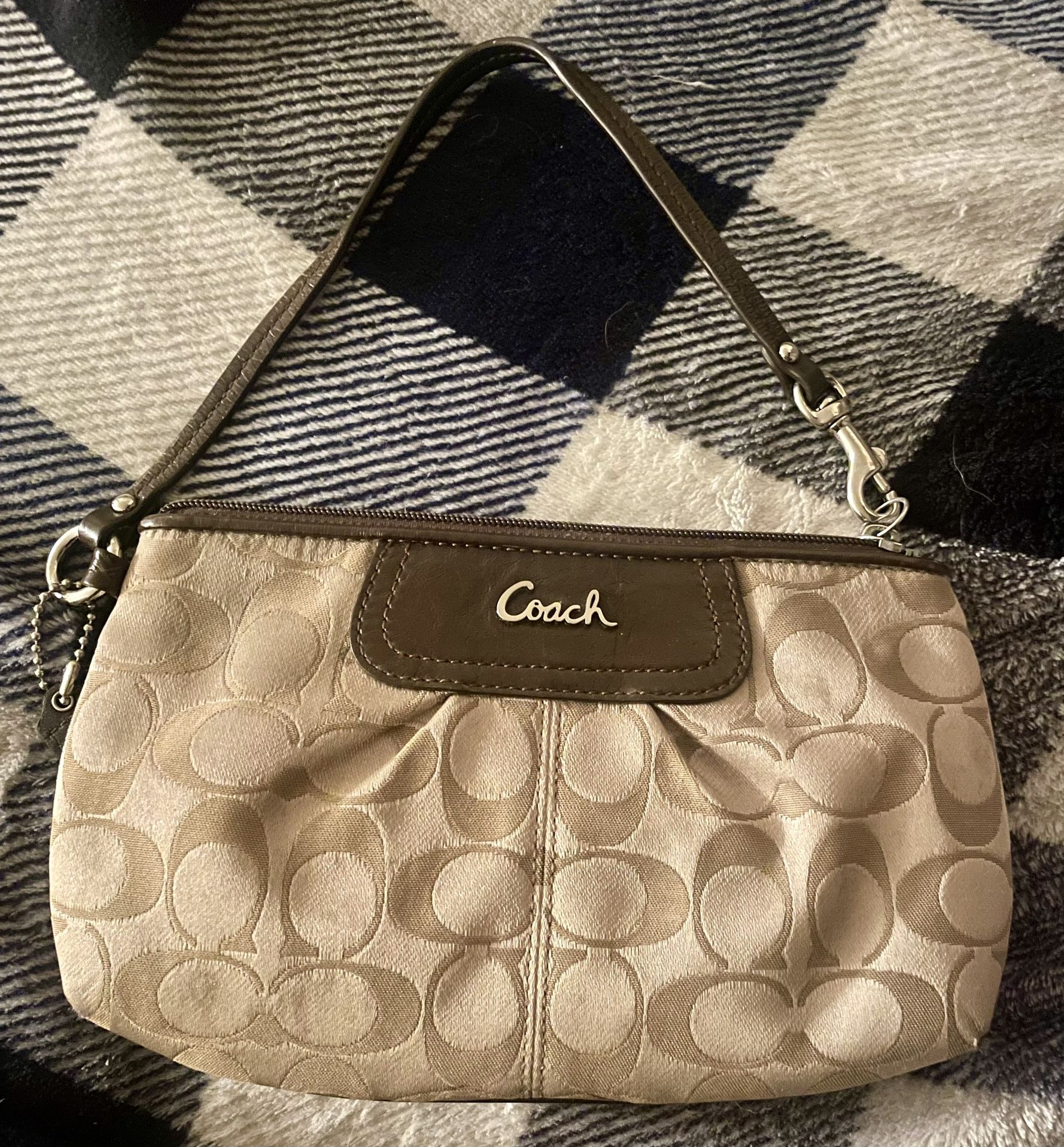 Coach Beige Large Wristlet