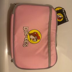 Buc-ee's Buc-ee Pink/Gray Insulated Zipper Lunch Bag w/Handle Kids Medium
