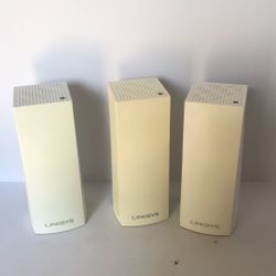 Linksys WHW03  Wi-Fi  Mesh  ( 3 Pcs )  NO POWER CORDS OR POWER ADAPTER 