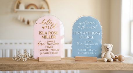 Personalized Welcome Baby Signs