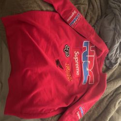 Red Honda/fox/supreme Collab Sweater. Size Large