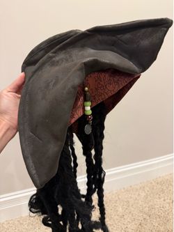 Disney Parks Pirates of the Caribbean Captain Jack Sparrow Hat Wig Hair Cosplay