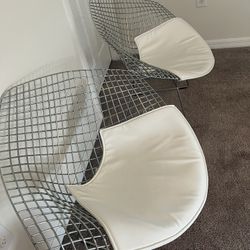 Bertoia Diamond Chair Chrome (White)