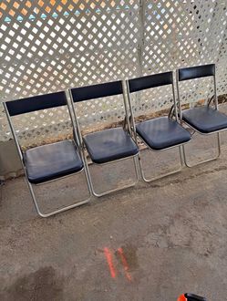 4 Set Of Vintage Japan Made Folding Chairs