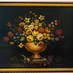 BEAUTIFUL VINTAGE J ALLEN FRAMED OIL ON CANVAS PAINTING SIGNED 25.5”x33”