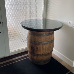 Whiskey Barrel Table