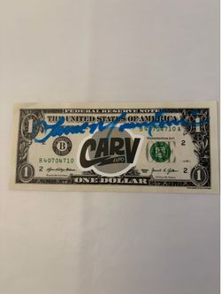 Lance mountain hand signed Carv expo dollar bill Tony hawk bones brigade Powell Peralta   Autograph