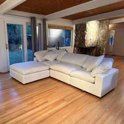 White Cloud Sofa 4pc Set 117” Wide - Free Delivery ✅ Modern White Modular Sectional Sofa 