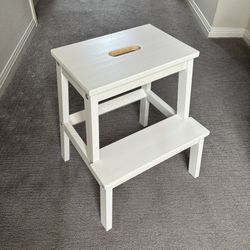 IKEA BEKVAM Wooden Stepstool, White
