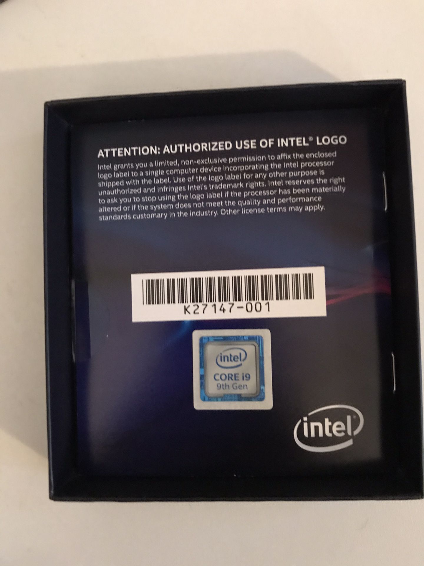 Intel core i9 9th gen