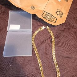 18k plated cuban link  chain
