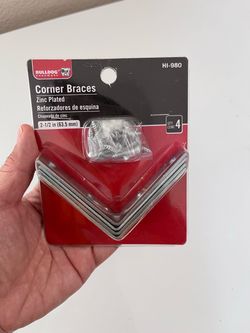 Bulldog Hardware Corner Braces Zinc Plated 4pcs