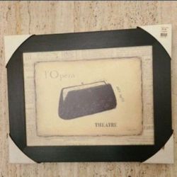 country French black frame the opera theatre framed Black Purse Picture $25 