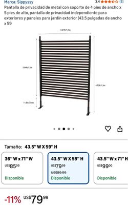 Pantalla privada de metal con soporte / metal fence