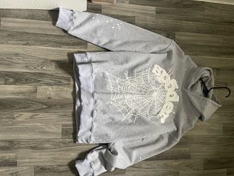 Grey sp5der hoodie