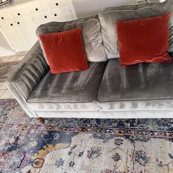 Velvet Sofa and Love Seat