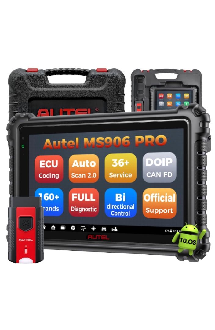 Autel MaxiSYS MS906 PRO OBD2 Scanner, ECU Coding, Bidirectional 3000+ Test, 36+ Resets, Oil Reset, EPB, BMS, ABS Brake Bleed, Injector Coding, SAS