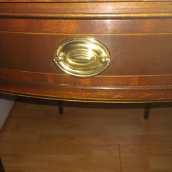 Inlay End table with glass top