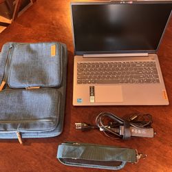 Lenovo IdeaPad Slim 3 (15.6 Size) - LIKE NEW Laptop & Case