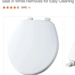 Church Wood White Round Toilet Seat at