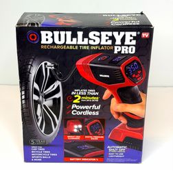 Bullseye Pro Rechargeable Tire Inflator Portable Air Compressor 150 PSI | New