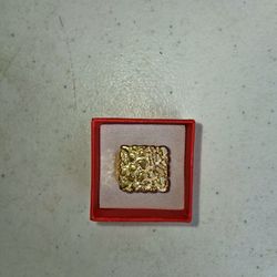 Gold Plated Nugget Ring