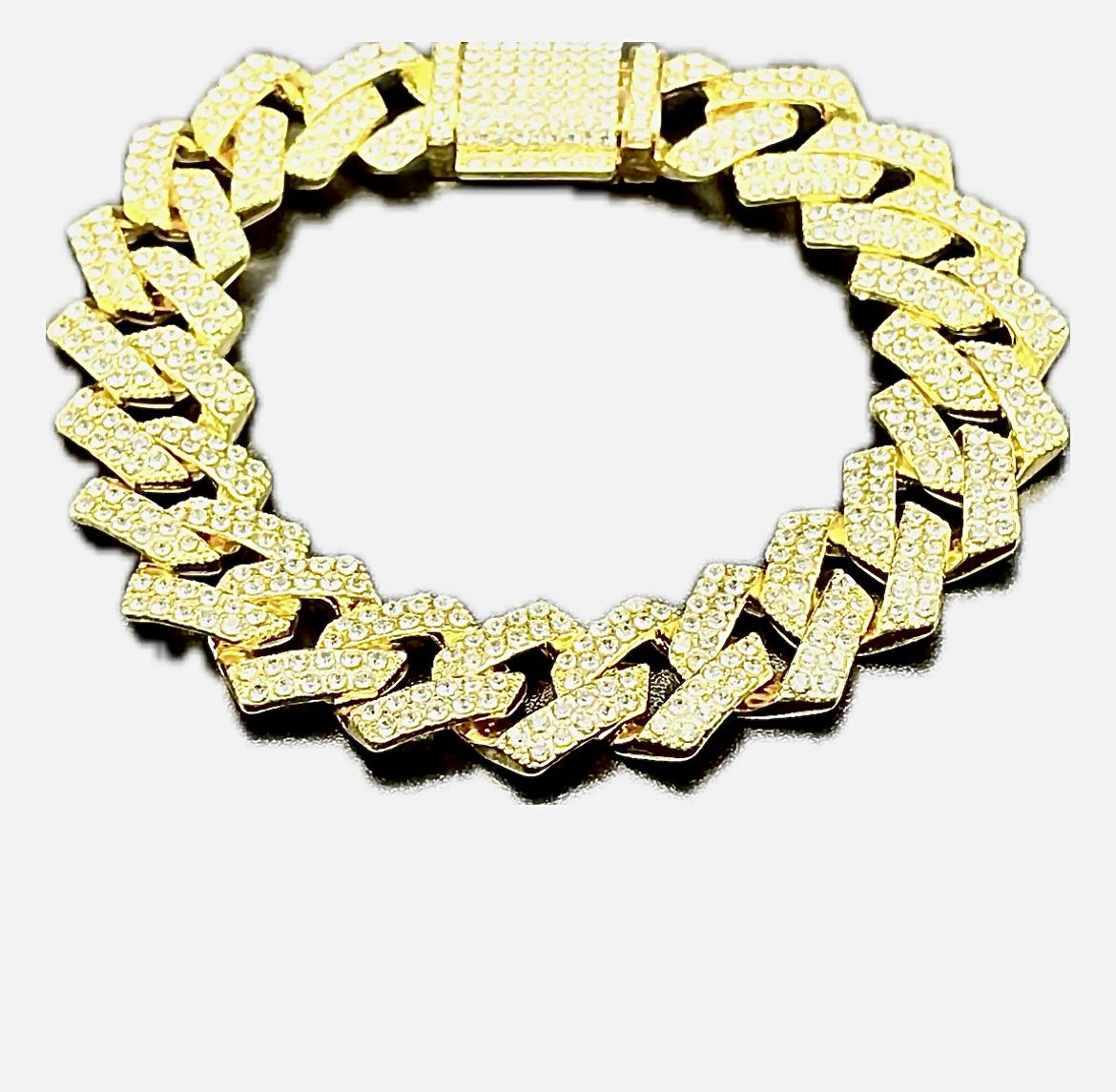 Gold Plated Miami Cuban Link Bracelet For Men And Women