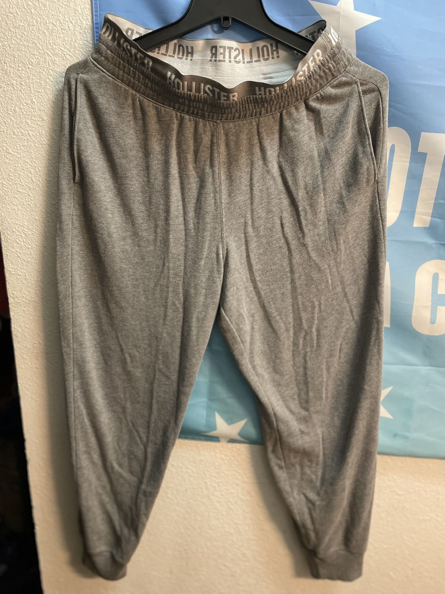 Hollister Womens L Heather Gray Ultra High-rise Joggers