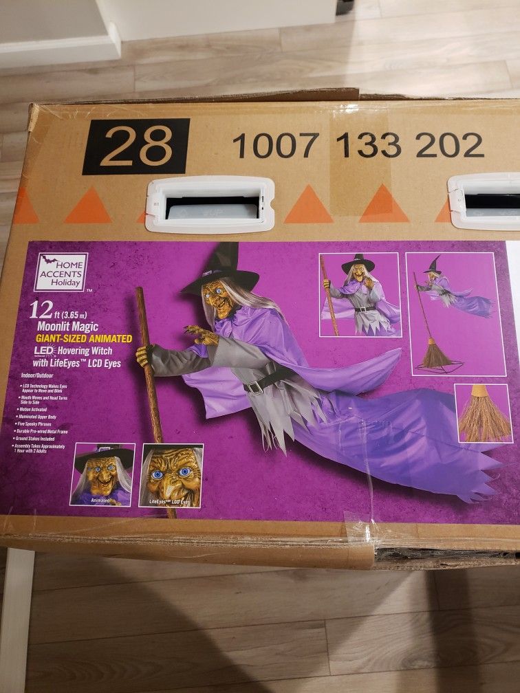 12ft Hovering Witch Home Depot Halloween Decoration BRAND NEW