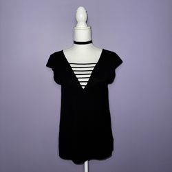 NEW American Eagle Black Strappy V-Neck Top