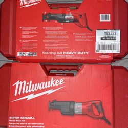  Milwaukee Super Sawzall & Milwaukee Sawzall 