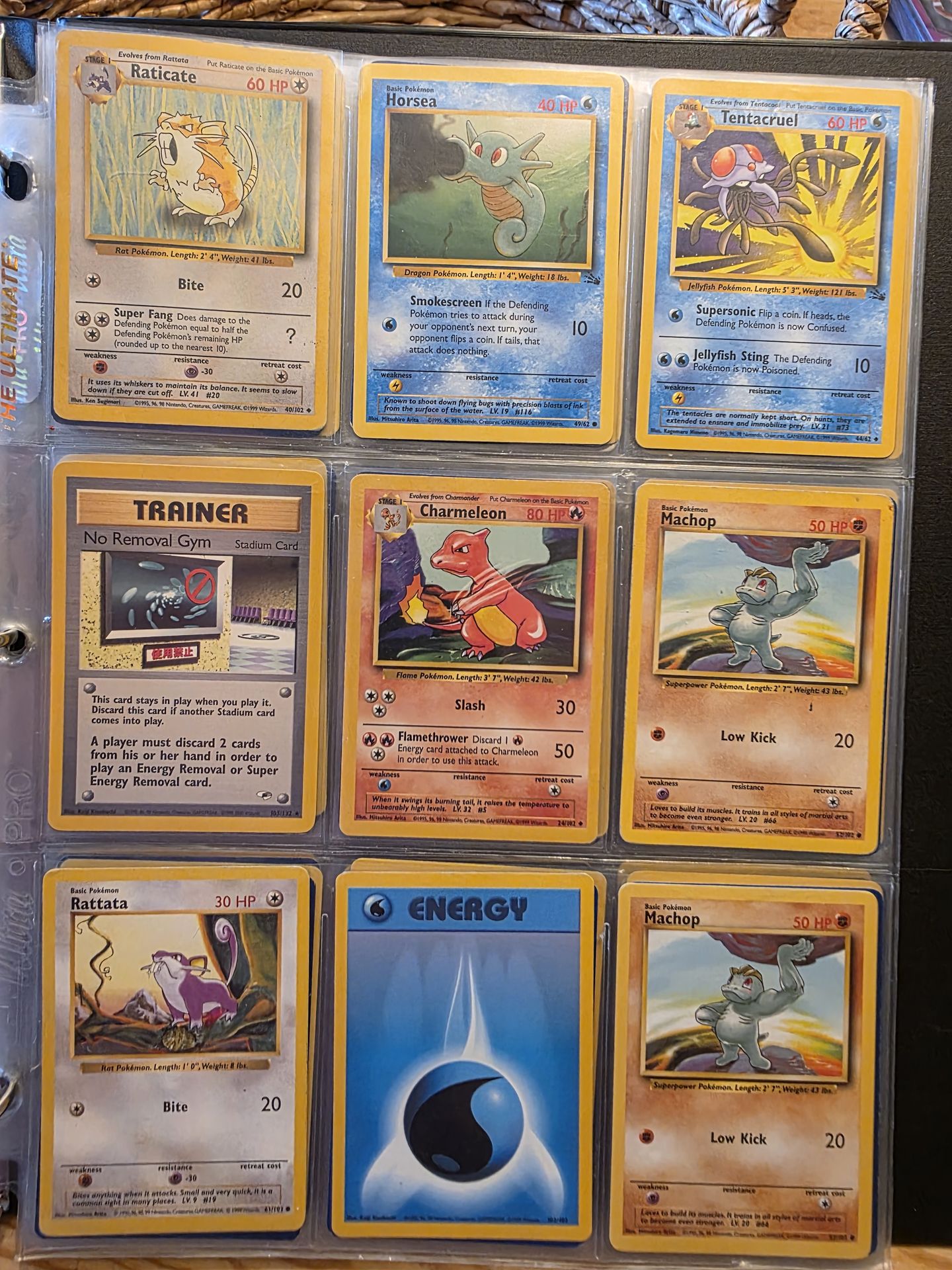 Vintage Pokémon Base Cards
