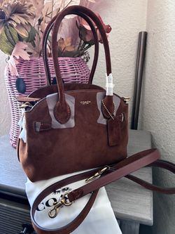 Coach brown suede empire 21