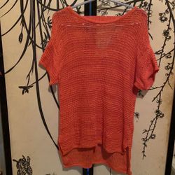Two By Vince Camuto Women’s Orange Tangerine Knit Blouse