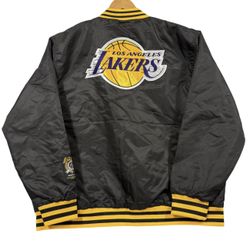 Size XXL - Ultra Game NBA Los Angeles Lakers Bomber Embroidered Jacket Satin New