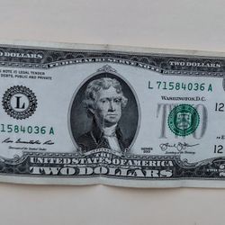 Jefferson $2 Bill (SERIES 2013)