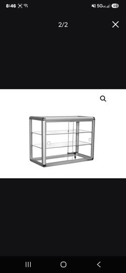 Glass Display Case with Locking Door